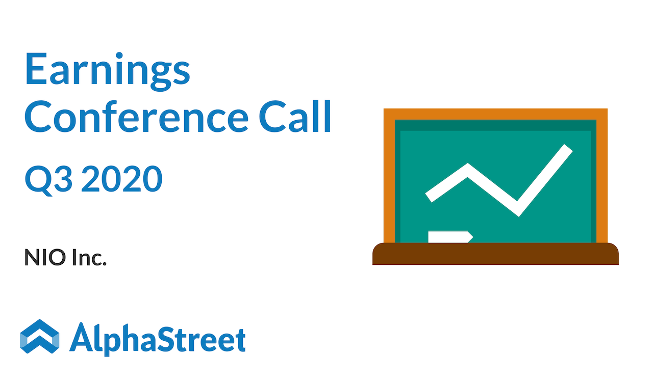 Nio inc conference call Q3 2020