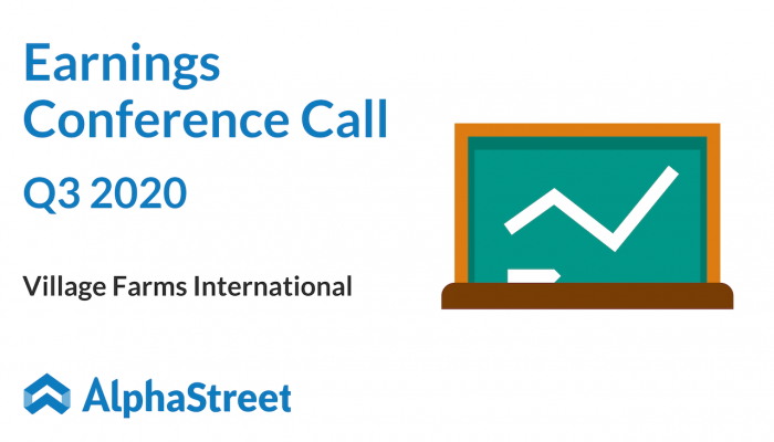 Village farms international Q3 2020 earnings call